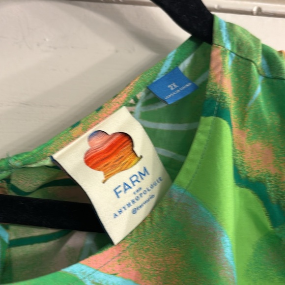 Tropical Green Leaf Print Dress - Picture 6 of 7